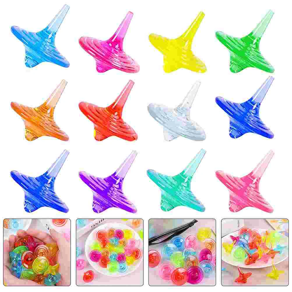 

20 Pcs Toys Pressure Relief Gyro Rotating Tops Plaything Kids Acrylic for Bright Color Pupils Educational