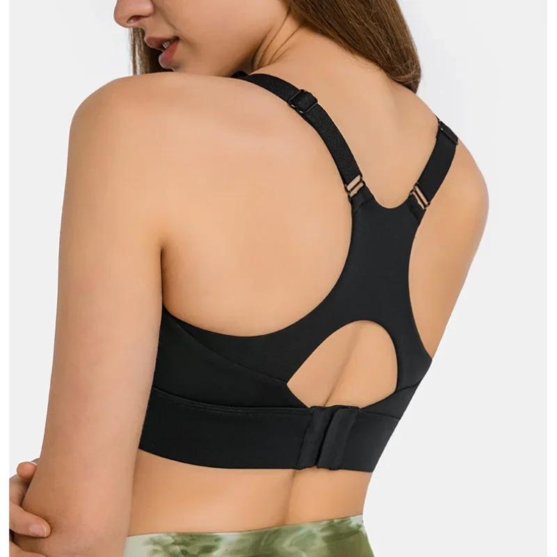 Solid Color Yoga Tight Sports Bras For Women 2024 Women's Fitness Zipper Bra Sportswear Woman Gym Training Female Crop Tops