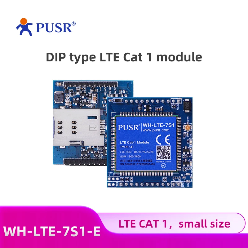 Módulo de Comunicação Pusr Lte Cat Suporta Lte e Gsm Tcp Udp Sms Http Protocolo Mqtt Wh-lte7s1-e Pcs