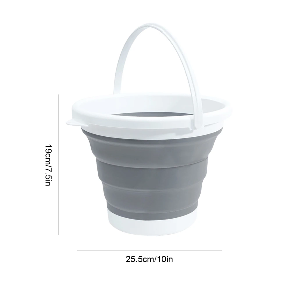 1pc Portable 5l Foldable Bucket For Car, Children, Outdoor Fishing, Travel,  Home Use, Multifunctional Pp Plastic Water Container