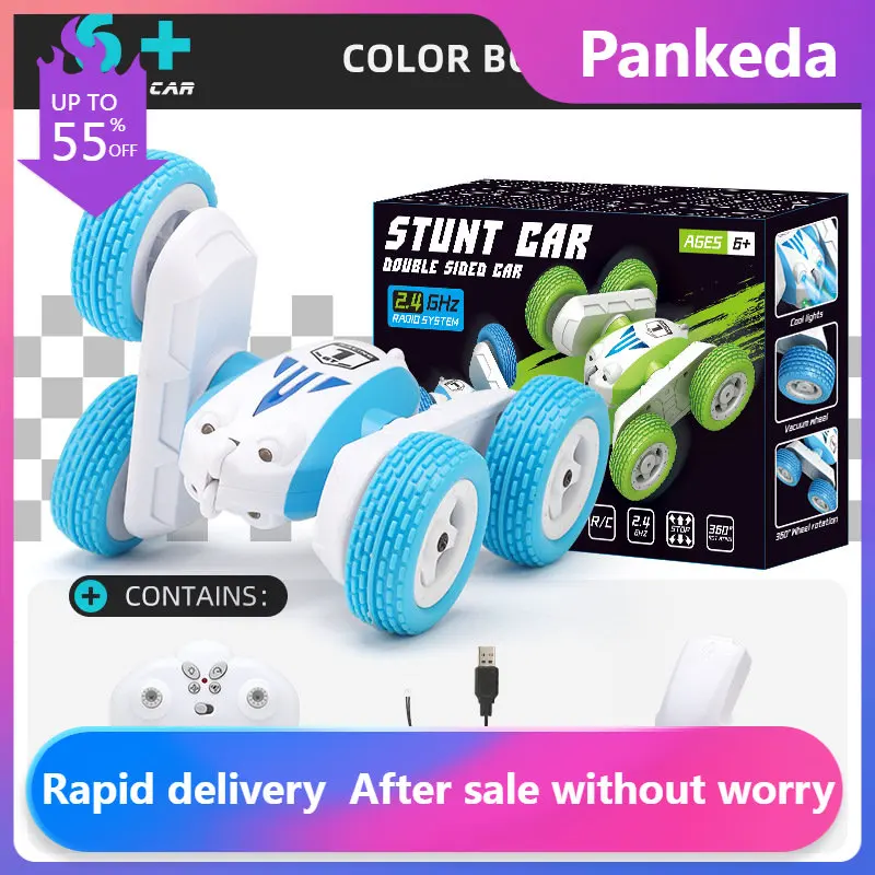 Il Più Nuovo Mini Rc Stunt Car Double Sided 2.4G 4Wd Radio Remote Control Tumbling Driving Cars Regalo Giocattoli Elettronici Per Bambini Boy Xmas