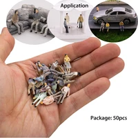 Scale 1:100 Miniature Figures Model People For HO Railway Train Building Architecture Scene Layout Diorama Kits 50Pcs 1