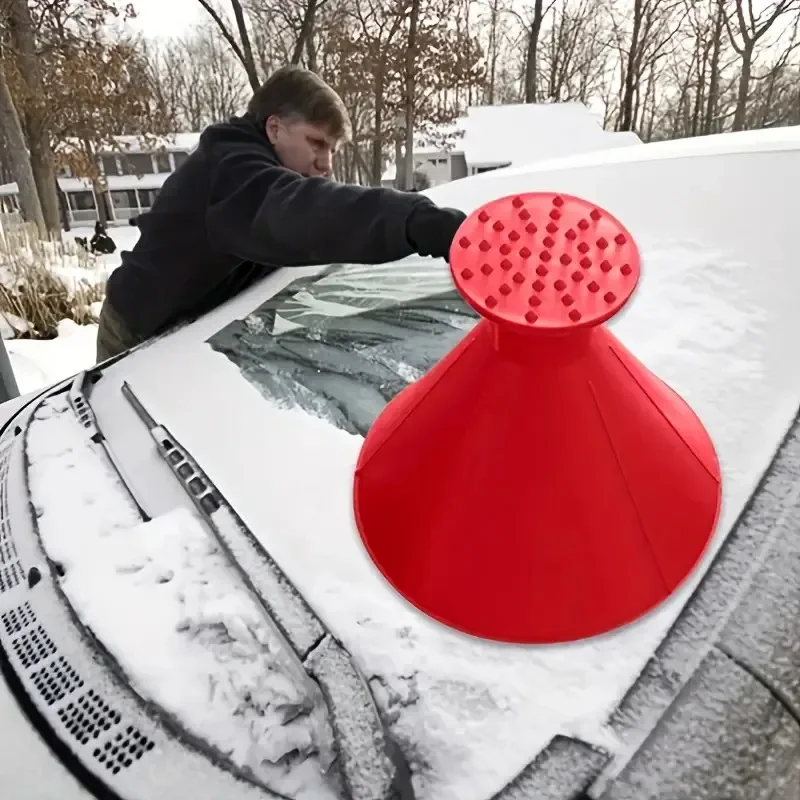 1PC Auto Ice Scrape Funnel Winter Auto Car Magic Window Windshield Ice Scraper Shaped Funnel Deicer Cone Tool Scraping Snow