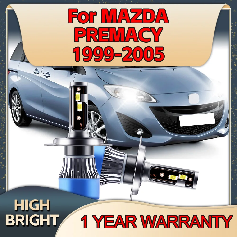 

2Pcs 42000LM LED Bulbs H4 Car Headlight 6000K CSP Chip Bulbs For MAZDA PREMACY 1999 2000 2001 2002 2003 2004 2005