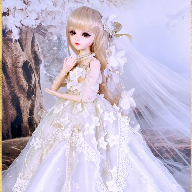 

●New 1/3 Bjd Dolls Full Set 60cm Sweet Lolita Girl Princess Ball-Jointed Articulated Doll Handmade Collectible Dolls For Girls