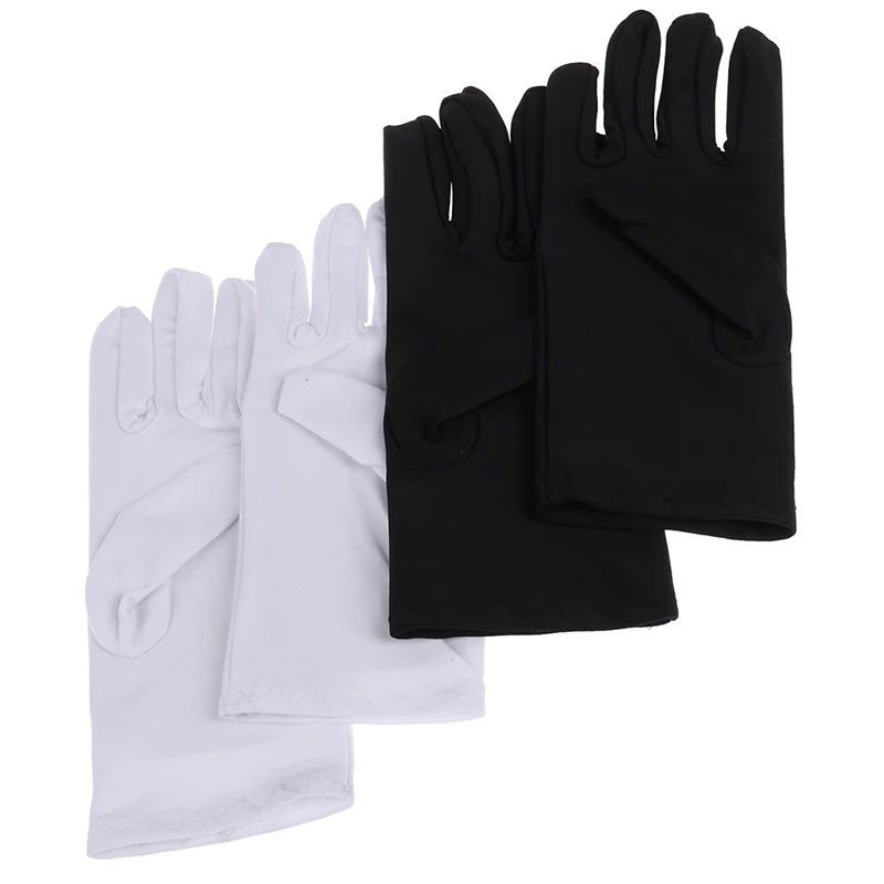 1Pair Cotton Gloves Soft Moisturizing Overnight Eczema Cloth Gloves Stretch Washable Jewelry Inspection Working Gloves