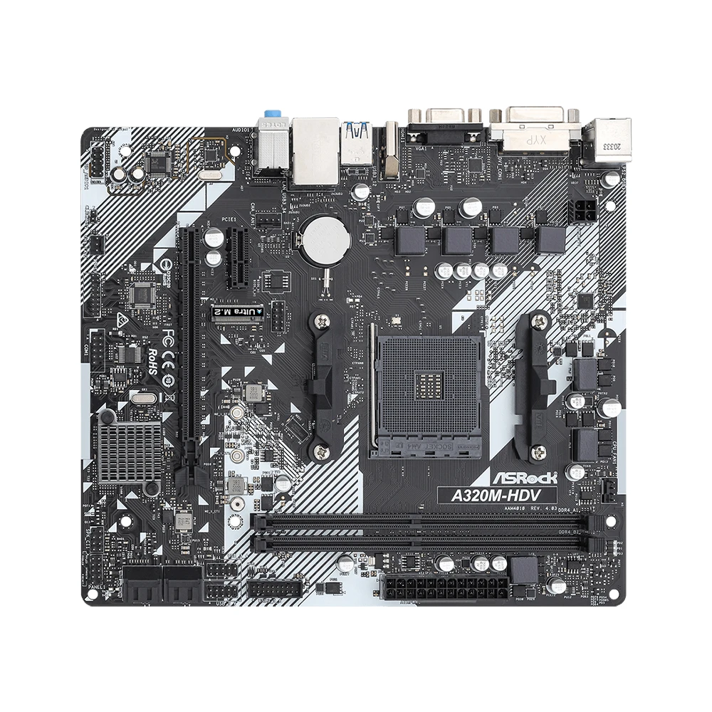 ASROCK A320M-HDV Motherboard Support AMD Ryzen 5 5600 Ryzen