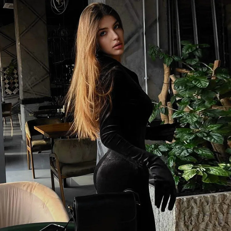 Autumn Winter Sexy Velvet Zipper Long Sleeve Women'S Hoodies Jumpsuits With Gloves Sportsuit Y2k Streetwear Ladies Casual Romper