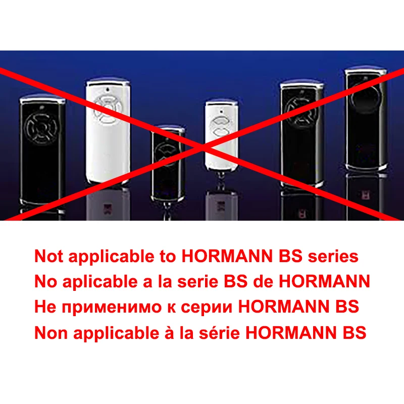 Hörmann HSM2 HSM4 émetteur portatif,  Fréquence 868,35 MHz,  Télécommande de porte de garage HORMANN 868MHz, Récepteur original à programmation directe