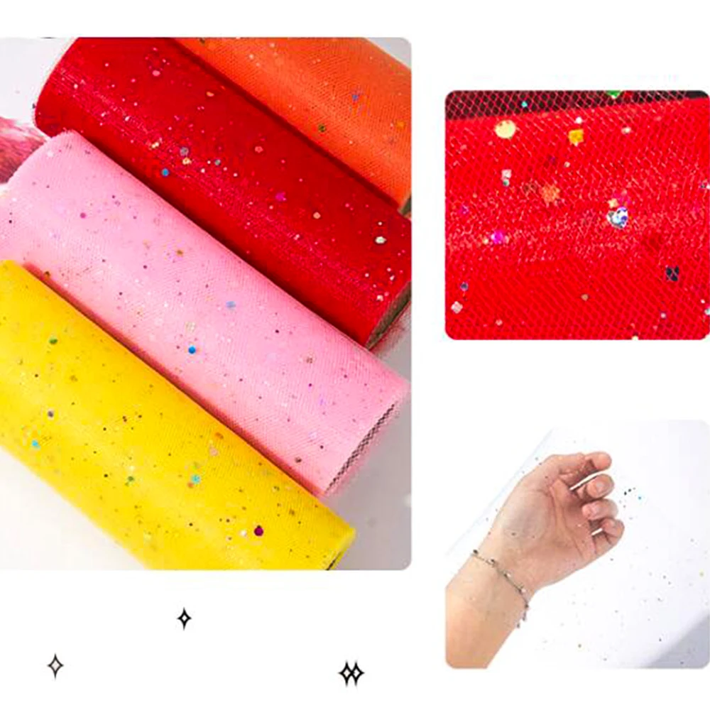 15cm x 10 Yards Tulle Roll Fabric Spool Tutu Wedding Christmas Birthday Party Decoration Handmade DIY Baby Shower Dress Material