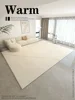 Minimalist Beige Art Stripe Carpet Comfortable Luxury Bedroom Carpets Soft Large Area Living Room Rug Abstract Line Balcony Rugs 3