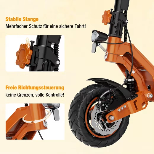Trottinette électrique RCB D7 – 500W, Batterie 20,8Ah, Autonomie 100 Km – Homologuée ABE
