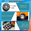 1/64 KicarMod 14mm All terrain Wheels Printed Characters Rubber Tire for Diecast Cars Hot Wheels Hobby Modified Parts 5 set/pack 4