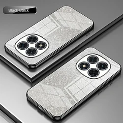 Stylish Glitter Slim Protective Soft TPU Back Cover Case for Note14 Pro Plus (Black)