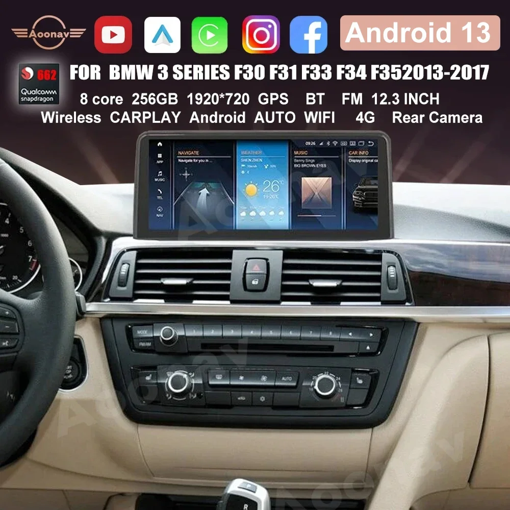 

Автомагнитола на Android 13 для BMW 3 серии F30 F31 F32 F33 F34 F35 2013-2017 NBT EVO
