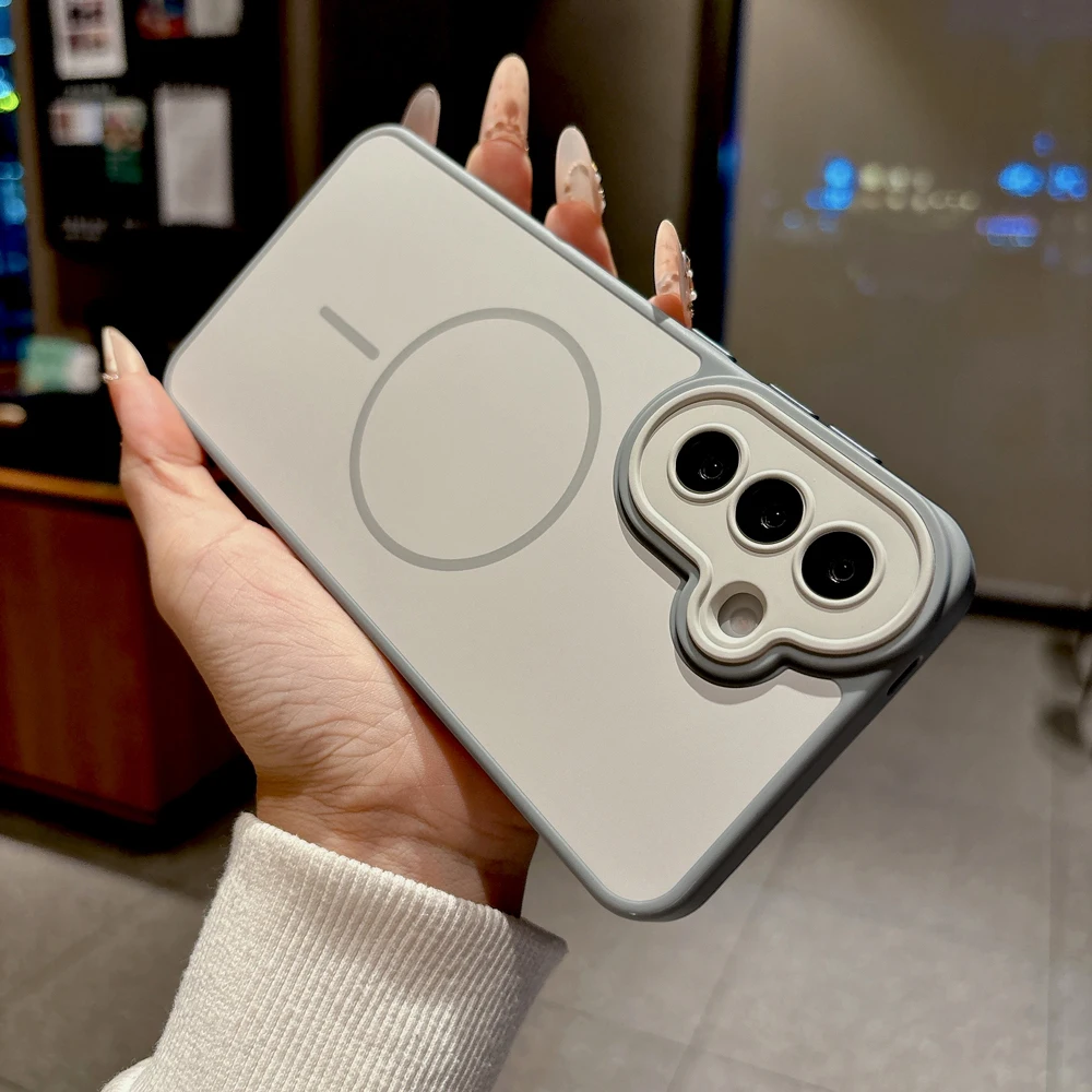 Enhanced Magnetic Shockproof Charging Cover - Solid Color Design