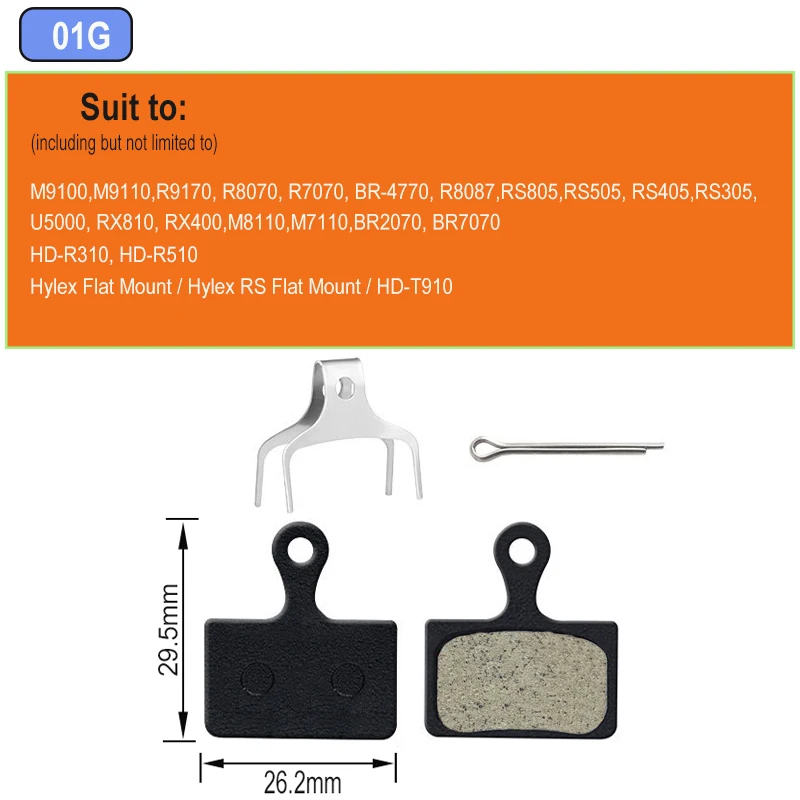 1 paio di pastiglie freno per bicicletta in resina MTB per bicicletta per Shimano B01S Deore XT Auriga Comp Drako Hylex Sram Avid freno a disco idraulico