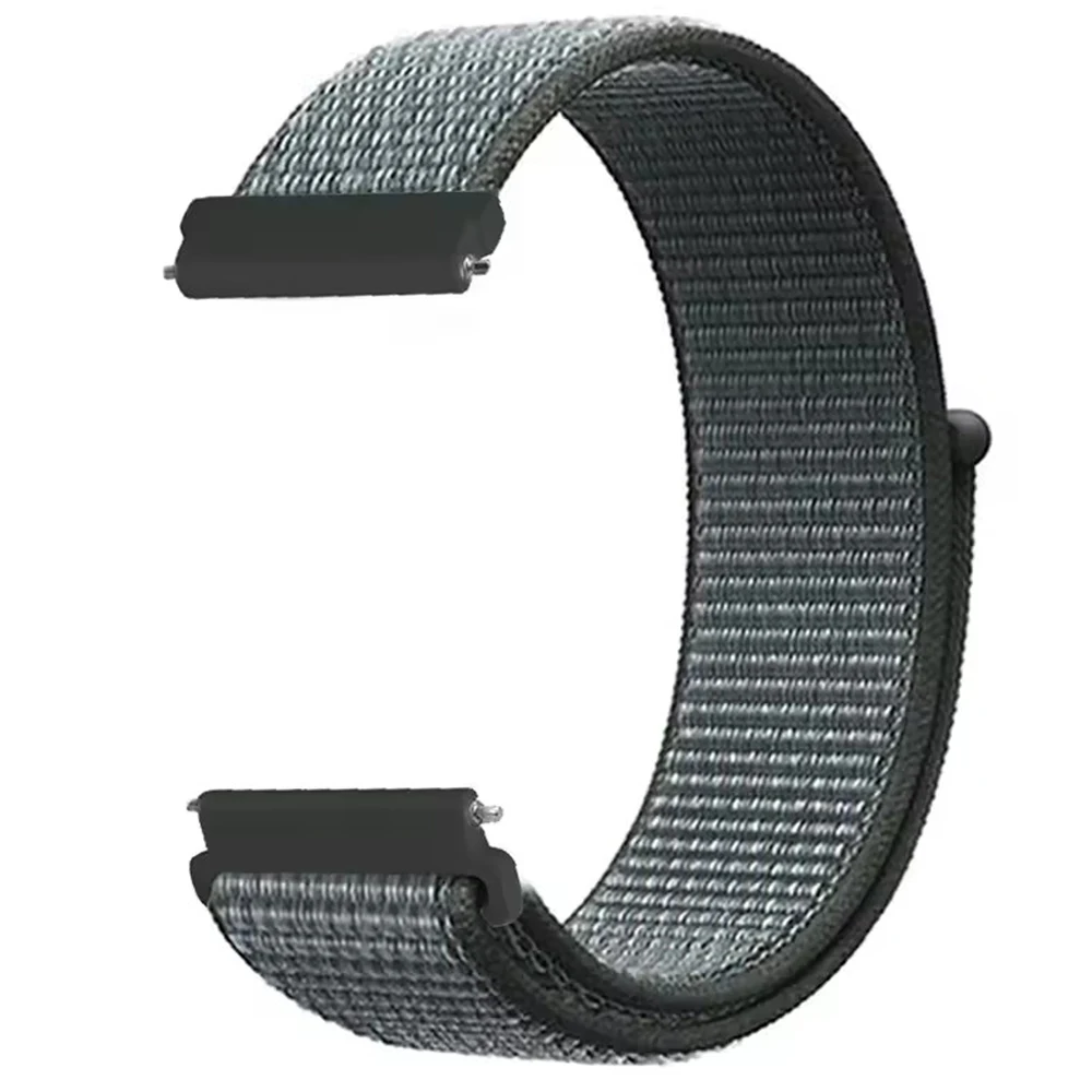 Durable 20mm Nylon Loop Smartwatch Wristband Strap