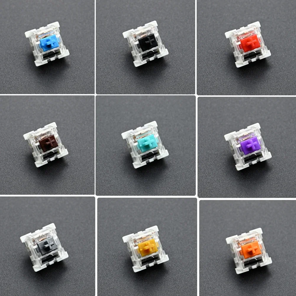 10Pcs Multi-Color Mechanical Keyboard Switch Set - Linear, Tactile, Silent Options