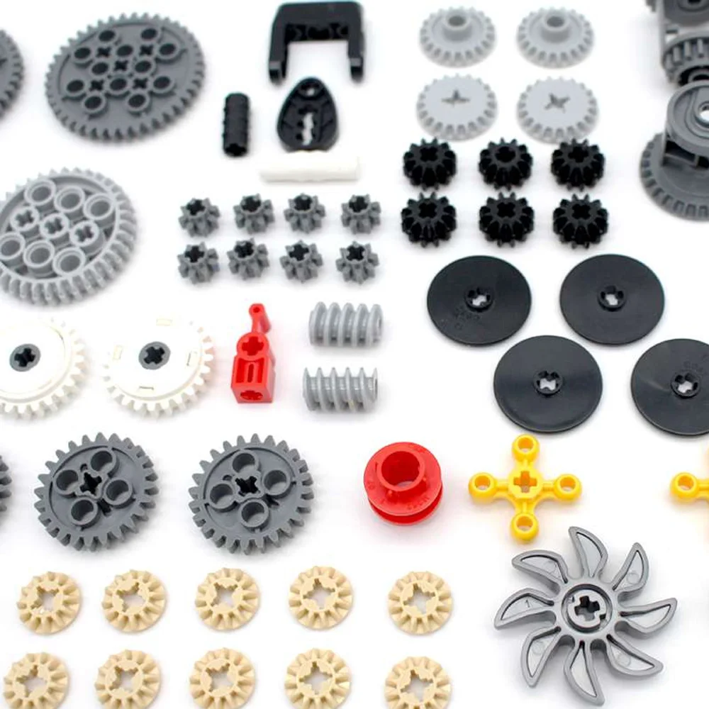 MOC Technical Parts Set Suspension Steering Gearbox Differential Gear Pin Liftarm Bricks Axle Connector Panel Building Blocks