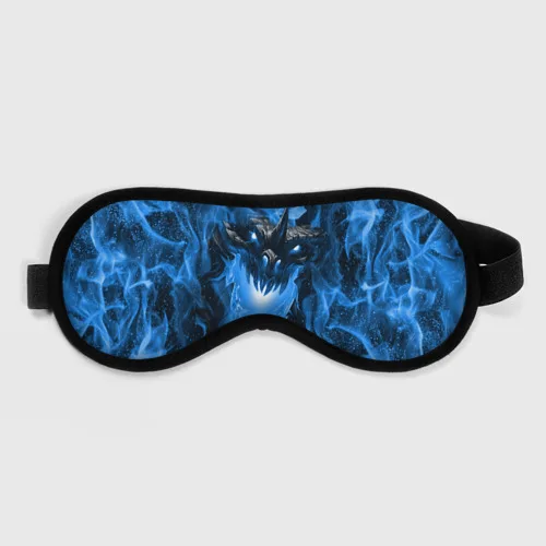 Маска для сна 3D Дракон в синем пламени / Dragon in blue flame |