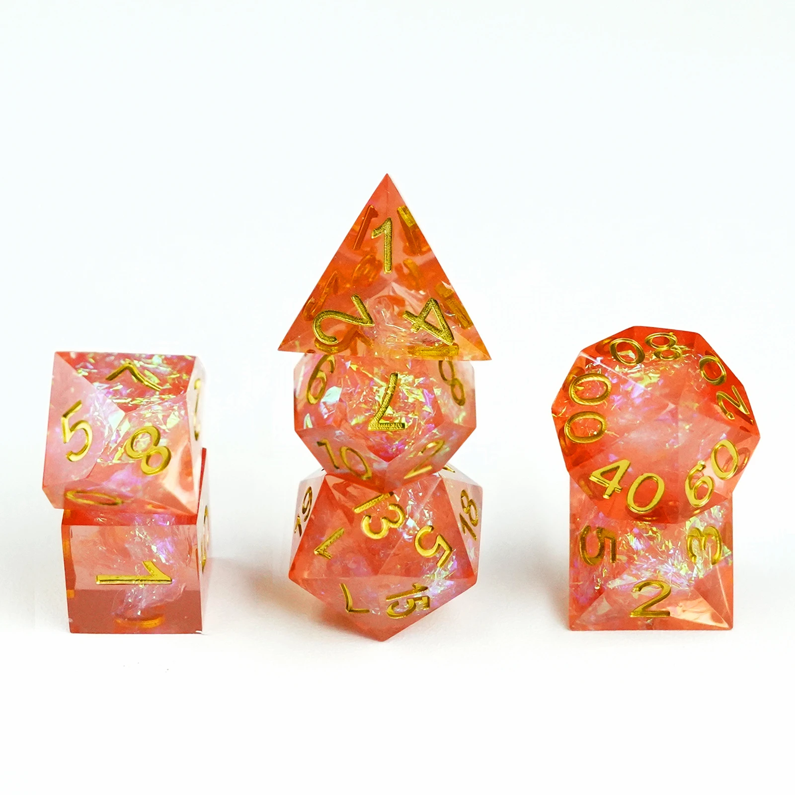 Handmade Sharp Edge Dice Symphony Polyhedral Game Stone