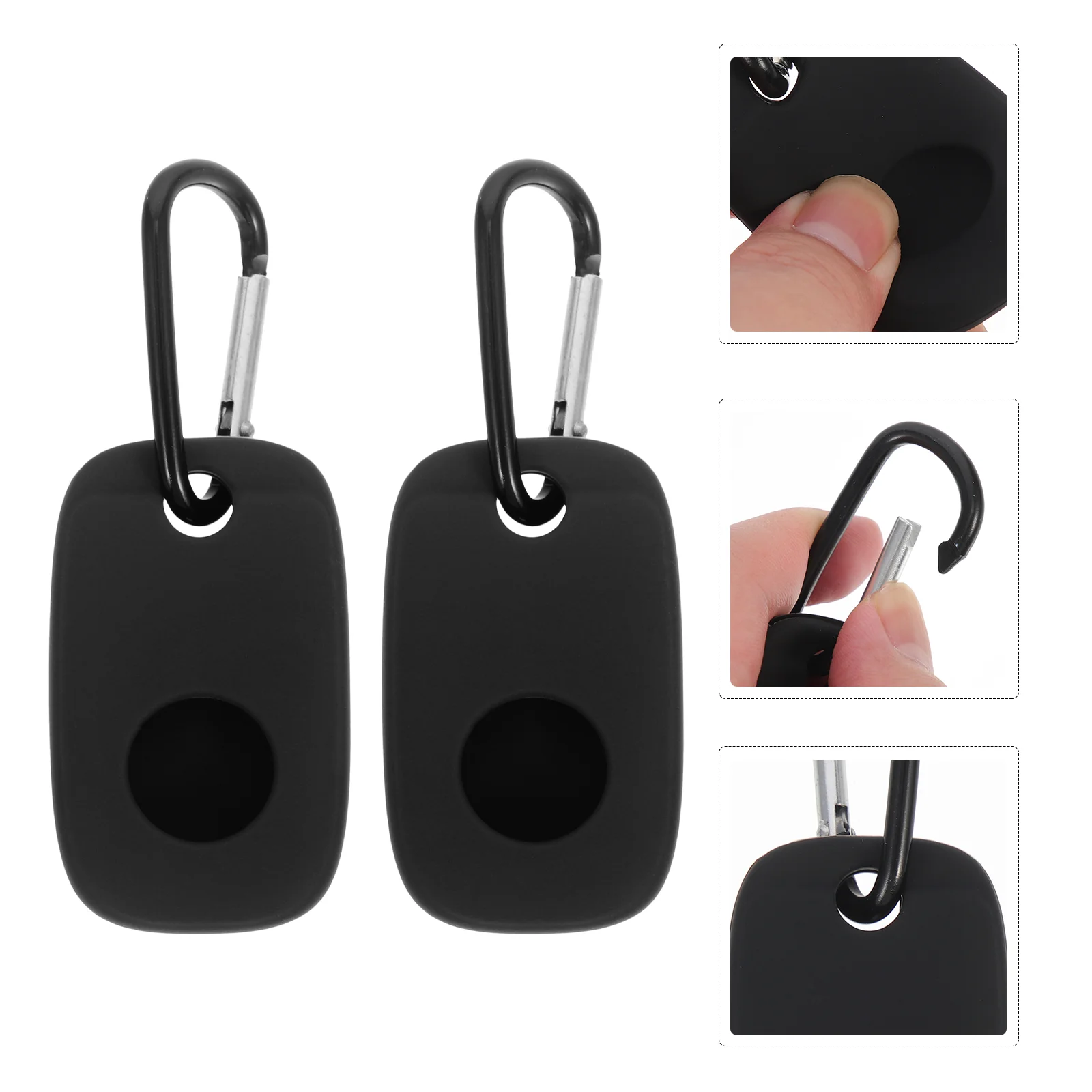 

2 Pcs Keychain Tile Mate Protective Case Silicone Protector Cover Label Box Chic Accessory Shockproof