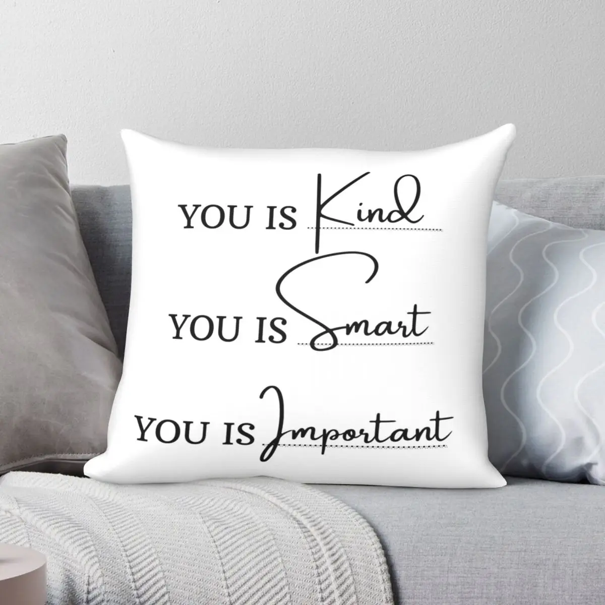 

Умная квадратная наволочка You Is Kind, полиэстер, лен, бархат, узор, молния, Декор, постельное белье, наволочка, оптовая продажа