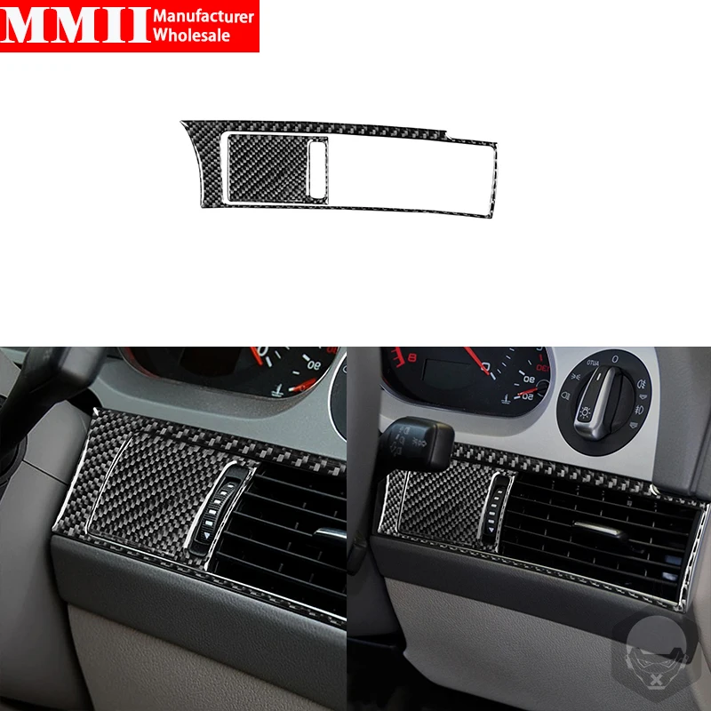 

For Audi A6 S6 2005-2011 Carbon Fiber Driver Panel Air Outlet Frame Kit Interior Trim Cover Decoration Stickers Car Accessories