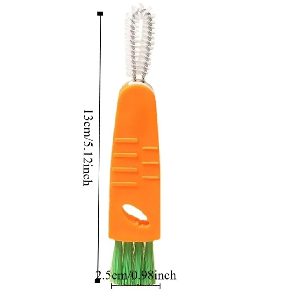 Cartoon Bottle Gap Cleaner Brush 360° Rotatable Flexible Design Silicone Bottle Cleaner Straw Cleaner Multi-Functional