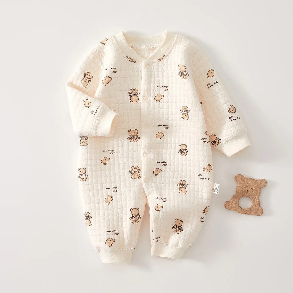 Baby Mädchen 0-24M Neugeborenen Winter Kleidung Jungen Baumwolle Bequeme Pyjama Overall Tier Druck Verdickt Warme Nachtwäsche strampler – Detail 18