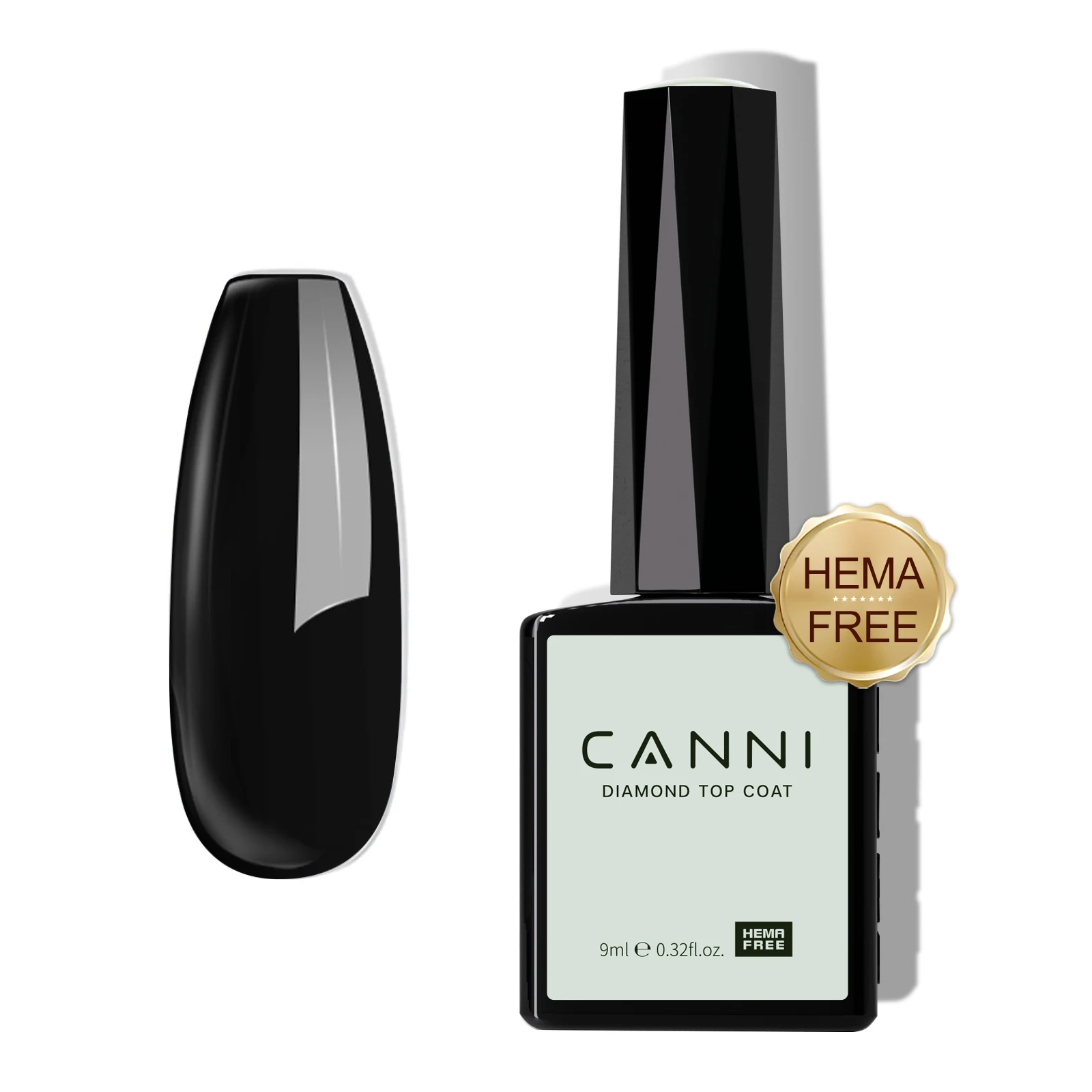 CANNI Super Glossy Diamond Nowipe Top Coat 9ml HEMA FREE Nail Gel Polish Soak Off UV LED Semi Permanent Long Wear Top Coat 3