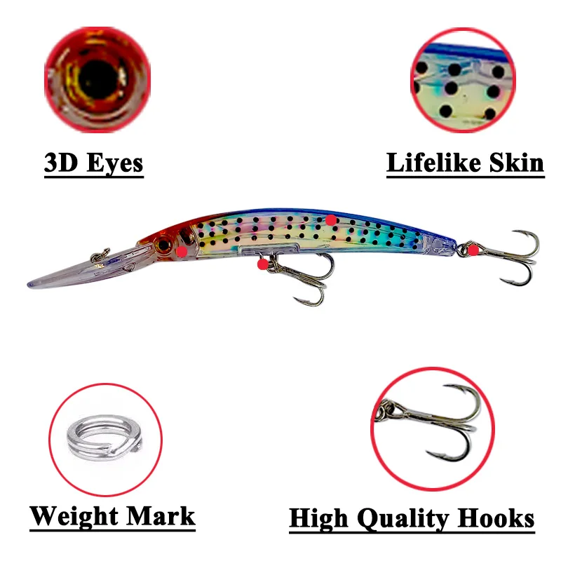 1PCS Big Minnow Lure Floating 17cm 25g Sea Fishing Lures Swimbaits Bass Hard Bait Pesca Artificial Jig Wobblers Crankbait Tackle