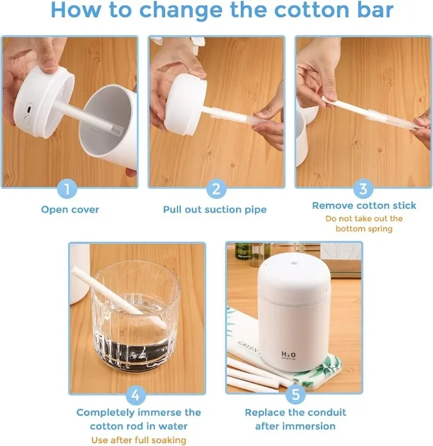 100/1PCS Humidifier Filter Replacement Cotton Sponge Stick for Home Mini Humidifier Aroma Diffuser Mist Maker Air Humidifier 5