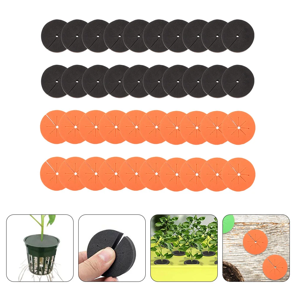

40 Pcs Plant Eva Cotton Clone Collars Round Garden Hydroponic Cloning Vegetable Planting