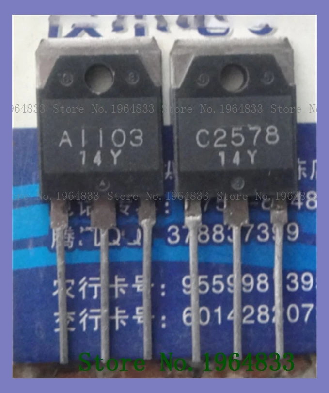

2 шт./партия = пара 2SA1103 2SC2578 TO-3P