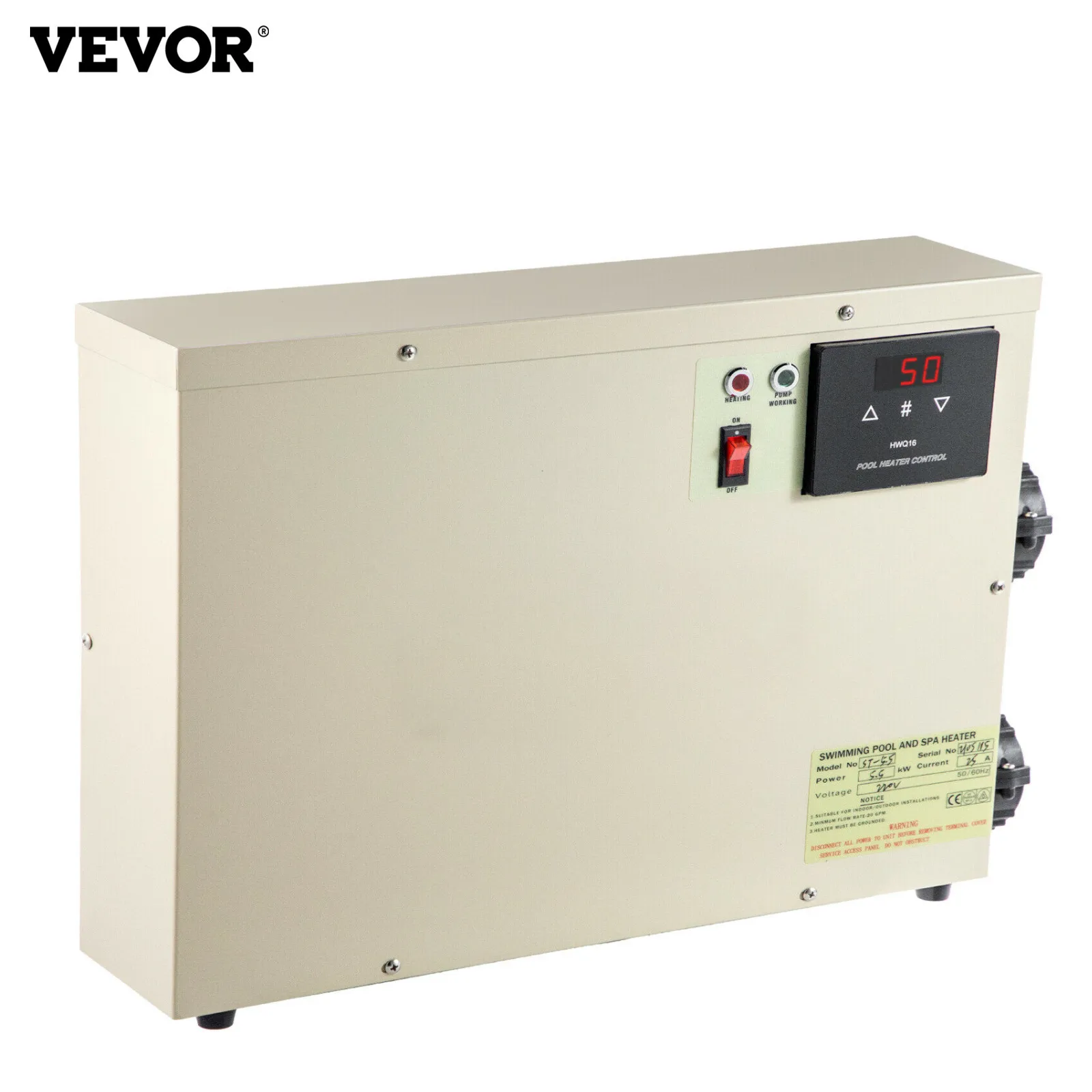 VEVOR 11KW Electric Digital Water Heater Thermostat Swimming Pool Heater  SPA Hot Tub Bath Heating Adjustable Temperature