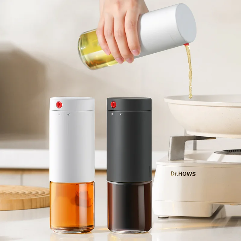 Oil Bottle 280ML Air Pressure Control Glass Oil Bottle Soy Sauce Vinegar Seasoning Household Small Pot oil dispenser seasoning jar glass oil bottle