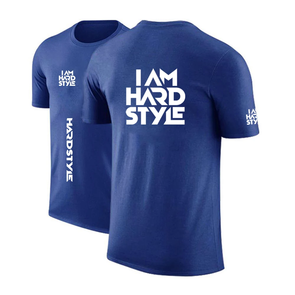 Summer Mens Hardstyle Logo Printed Short Sleeves Sports Tee