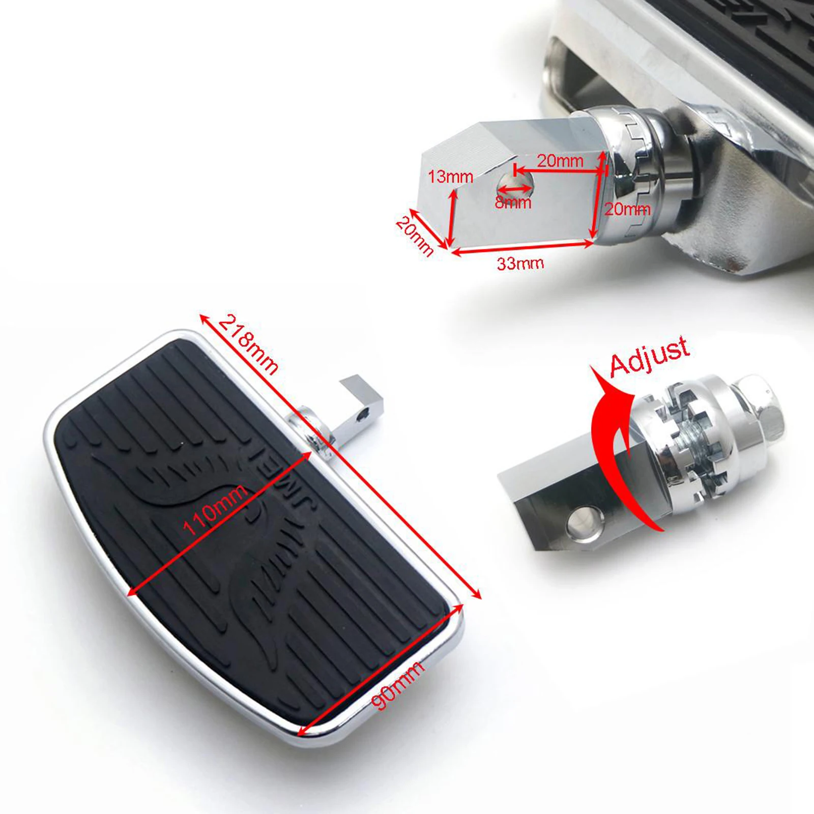 Motorcycle Foot Pegs pedal Motorbike Footboard Footrest for Honda VTX1300 VTX1800 SHADOW VT750 04-12 For SUZUKI VL400 VL800 motorcycle accessories motorcycle footrests motorcycle foot pedals