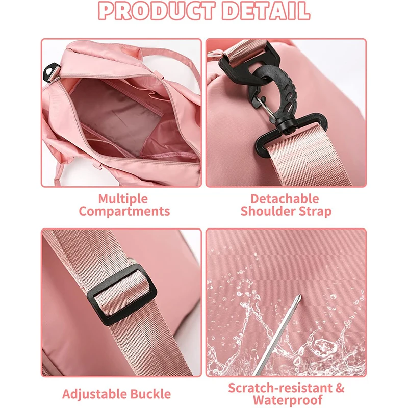 Carry On Travel Bag with Dry and Wet Separation Bag Lightweight Compartment Sports Fitness Bags Luggage Handbag