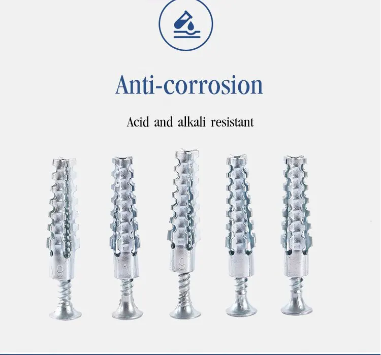 Lightweight Iron Expansion Tube Drilling Plug Metal Expansion Tube Pipe Cement Wall Anchor Bolt Home Improvement drywall anchor kit,expansion plugs,expansion bolt set
