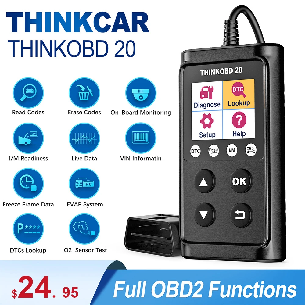 THINKCAR THINKOBD 20 OBD2 Automotive Scanner For Auto Engine Check Code Reader OBD 2 Car Diagnostics Tools Scanner PK ELM327 car inspection equipment