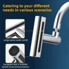 2024 New Kitchen Sink Waterfall Faucet Pressurized Bubbler Splash-proof 4 Modes Spout Bathroom Basin Tap Extender Adapter 3