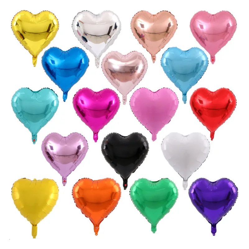 

5 pcs/18 inch Helium Balloon heart Wedding star aluminum Foil Balloons Inflatable gift Birthday baloon Party Decoration Ball