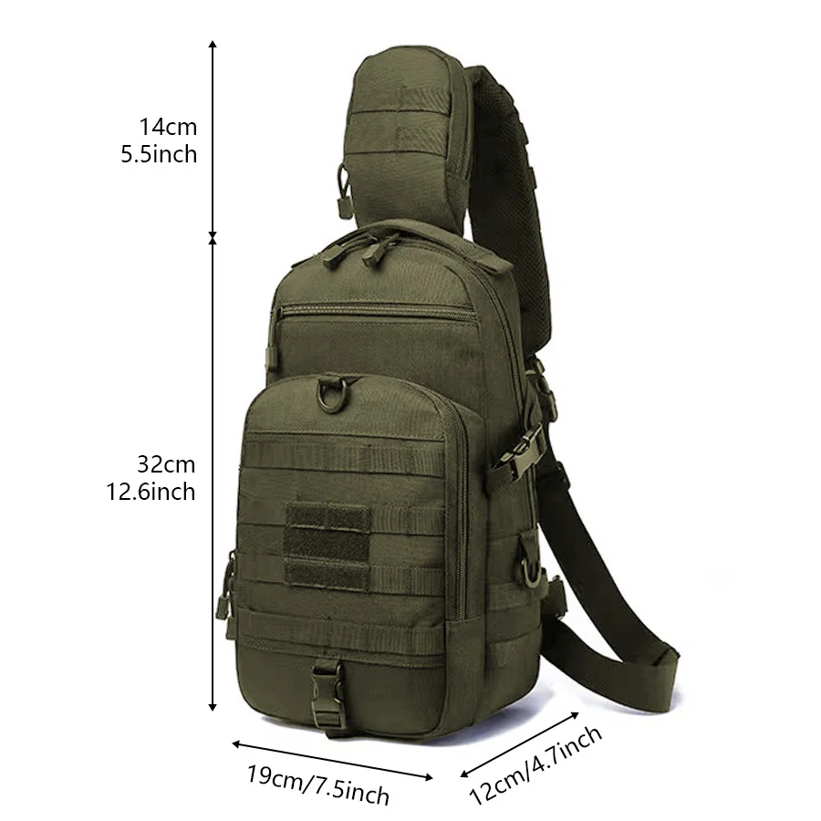 Waterproof Oxford Cloth Chest Bag for Men Outdoor Sports