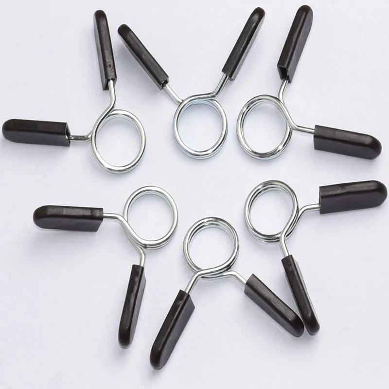 Description Picture 2 of item1 Pcs 25/28/30 mm Barbell Clamp Spring Collar Clips Gym Weight Dumbbell Lock Standard Lifting Kit Barbell Lock