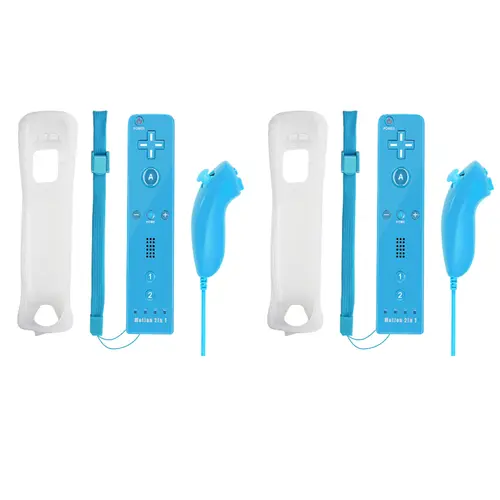 2 in 1 For Nintendo Wii Controller Set Optional Motion Plus Joystick Wireless Remote Gamepad with Silicone Case Video Game - Image 10