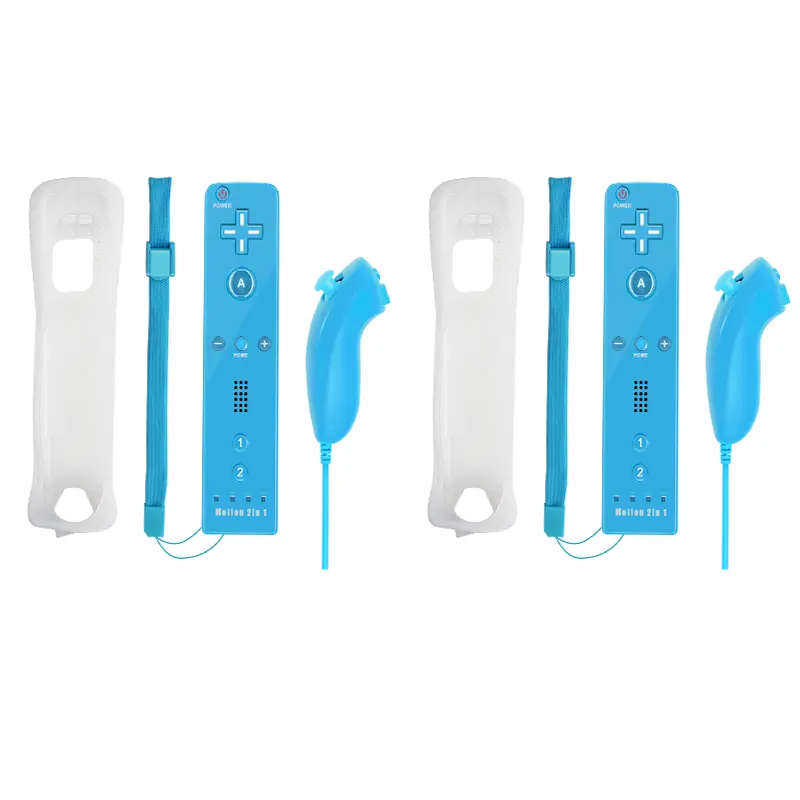 2 in 1 For Nintendo Wii Controller Set Optional Motion Plus Joystick Wireless Remote Gamepad with Silicone Case Video Game - Image 10