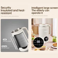 Machine à lait de soja en acier inoxydable 9-en-1, 0,8-1,5 L, 12 lames, mixeur-presse-agrumes pour aliments pour bébés, minuterie 12H, auto-nettoyante, silencieuse 6